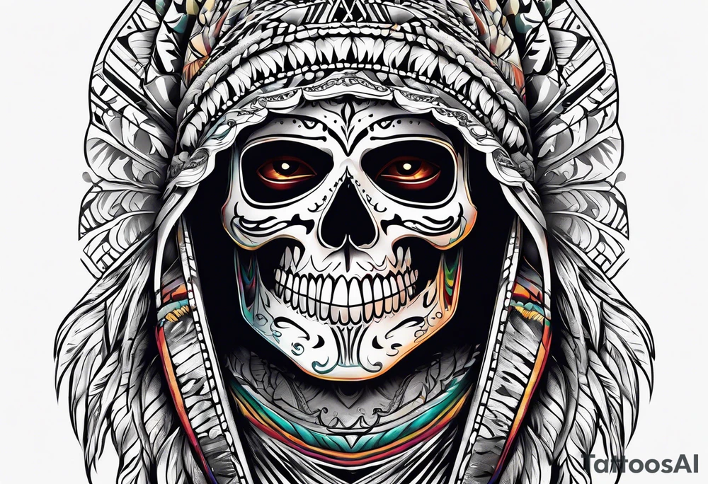 Ghost with sarape tattoo idea