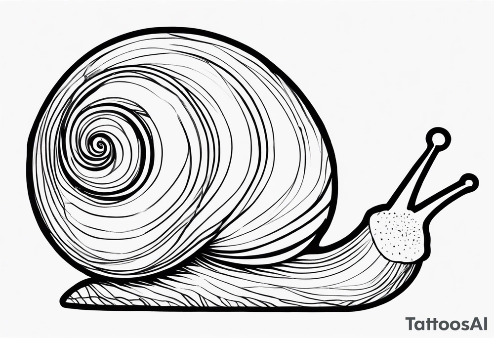 Whimsical Snail tattoo idea