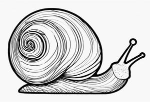 Whimsical Snail tattoo idea