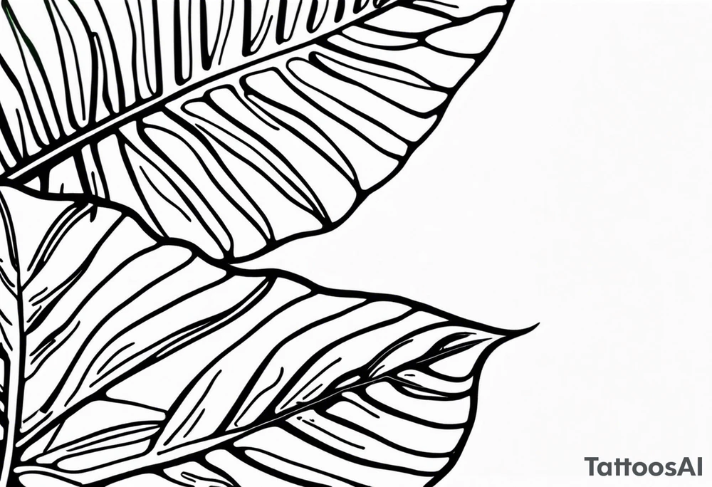 monstera leaf tattoo idea