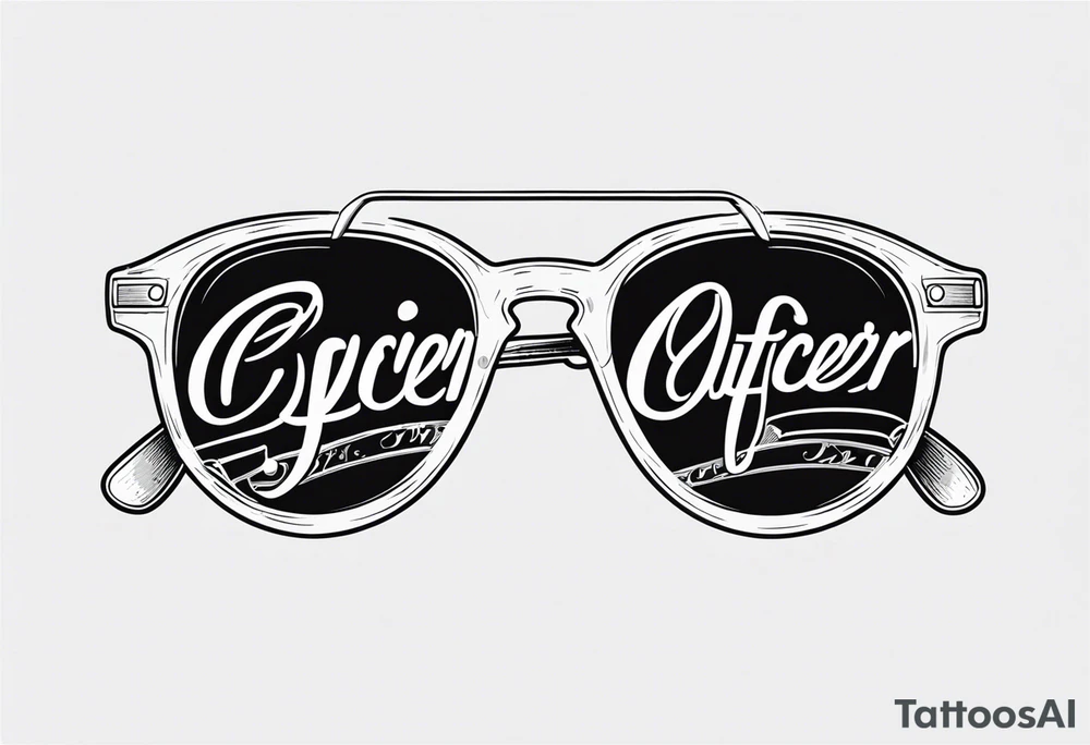 sunglasses Officer tattoo idea
