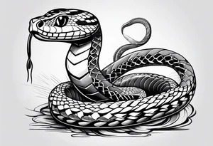 snakes in the shape of a spade tattoo idea