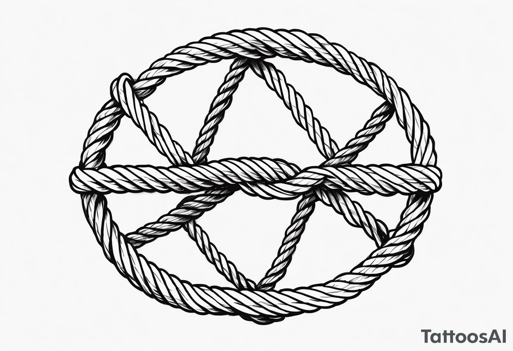 Rope wrapped and broken tattoo idea