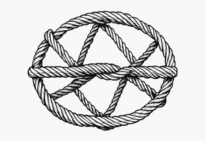 Rope wrapped and broken tattoo idea
