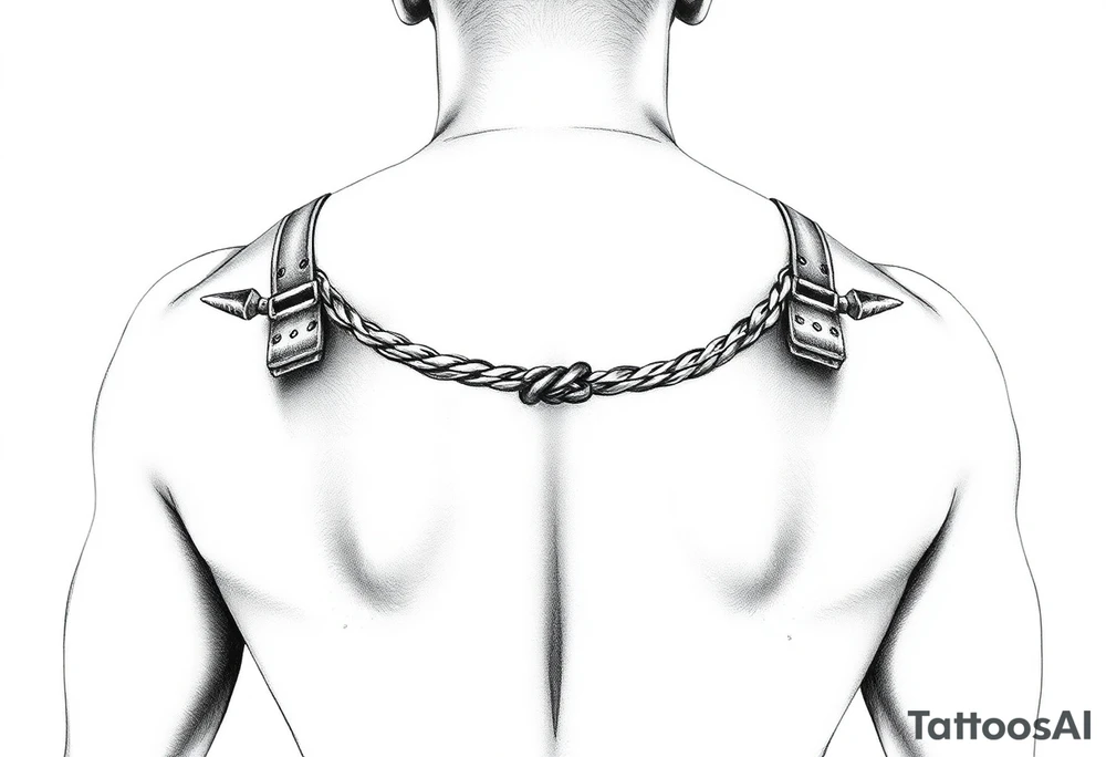 Male gimp, tied up tattoo idea
