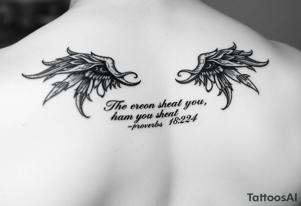 Writing 76 2323 proverbs 18:24 tattoo idea