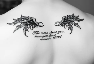 Writing 76 2323 proverbs 18:24 tattoo idea
