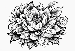 Flower fire tattoo idea