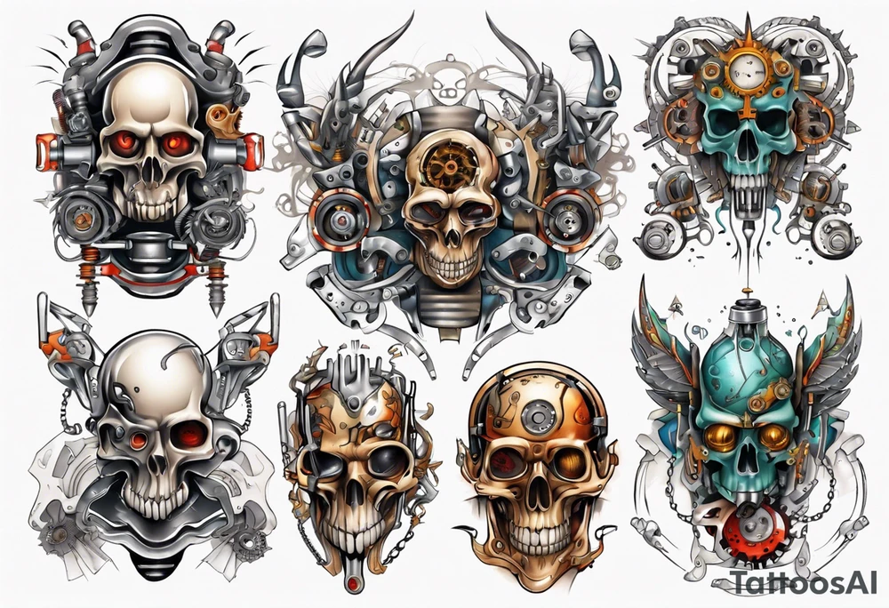 mechanical tattoo idea
