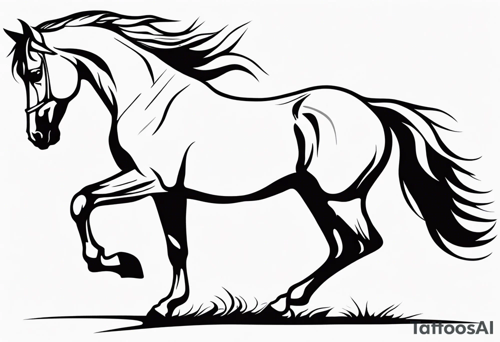 Scary horse lower back tattoo tattoo idea