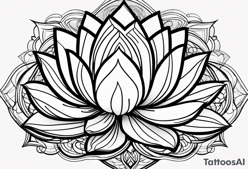 simple lotus flower tattoo idea