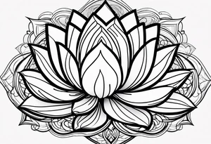 simple lotus flower tattoo idea