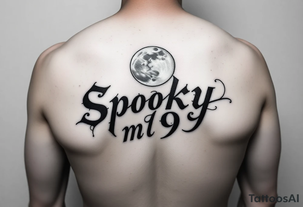Spooky m9oon phrase thigh tattoo i tattoo idea