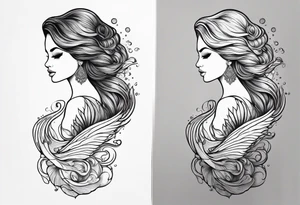 mermaid fin tattoo idea