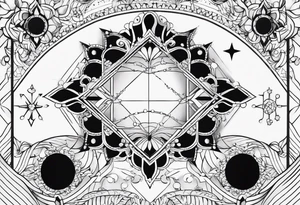 Dainty constellation aries line work tattoo idea