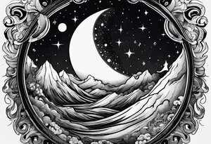 Large black hole swallowing earth. as Earth is swallowed space and time is stretched and deformed tattoo idea