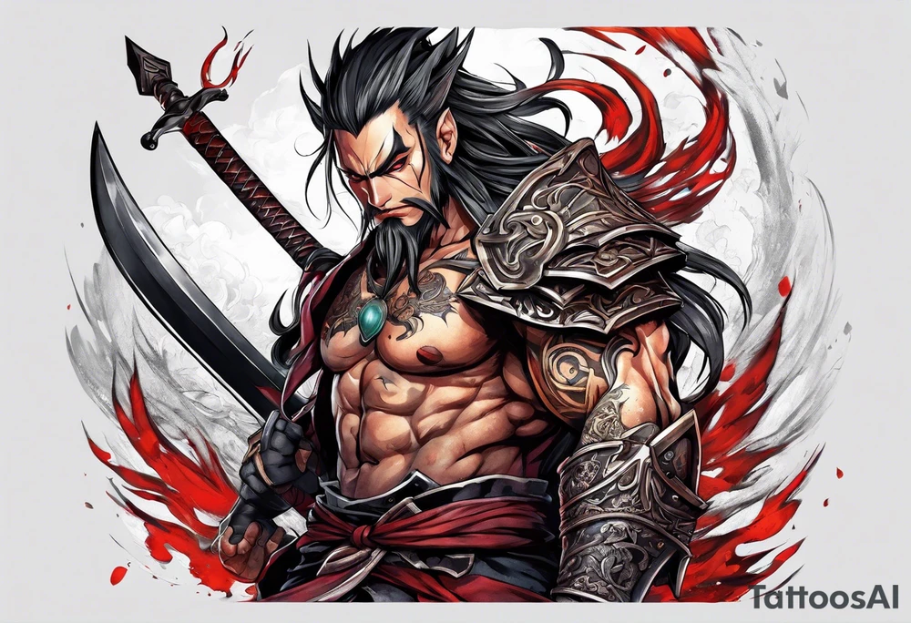 demonslayer nazuko action pose tattoo idea