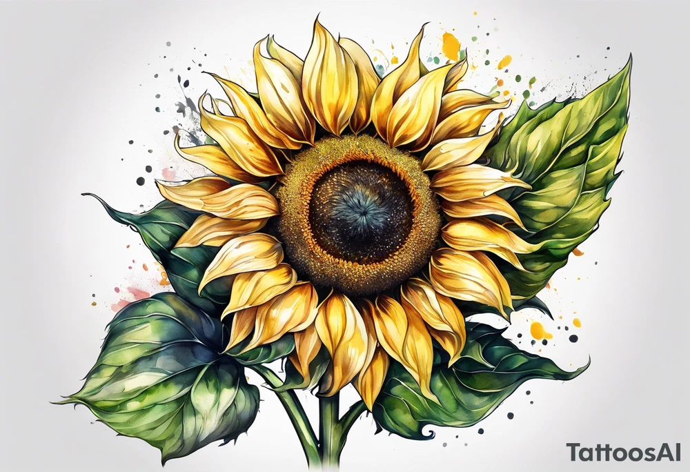 Sunflower for a male tattoo tattoo idea