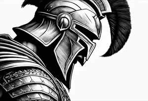 Spartan faceless warrior like the movie 300 tattoo idea