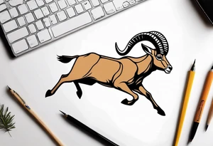 ibex jumping tattoo idea