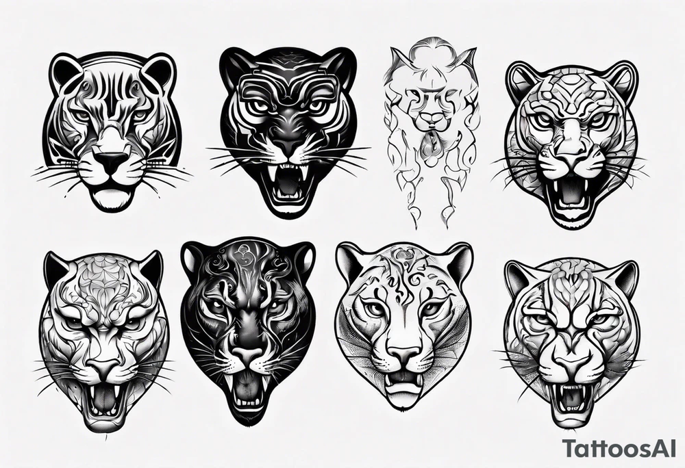 Panther body tattoo idea