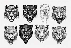 Panther body tattoo idea