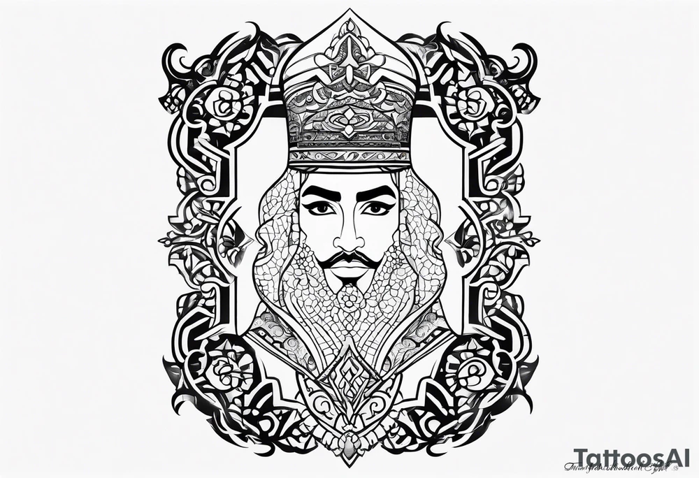 “Prince Ali” in arabic symbols tattoo idea