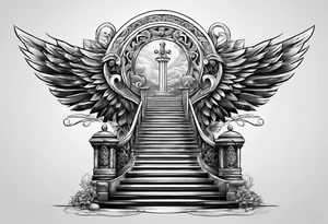 Valhalla sword stairs tattoo idea