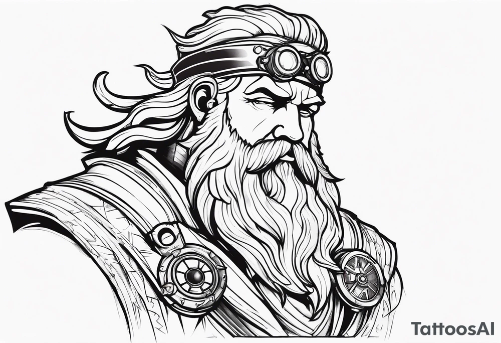 Steampunk zeus tattoo idea