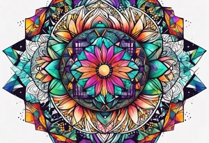 psychedelic, forearm tattoo, geometric, subtle, men, tattoo idea