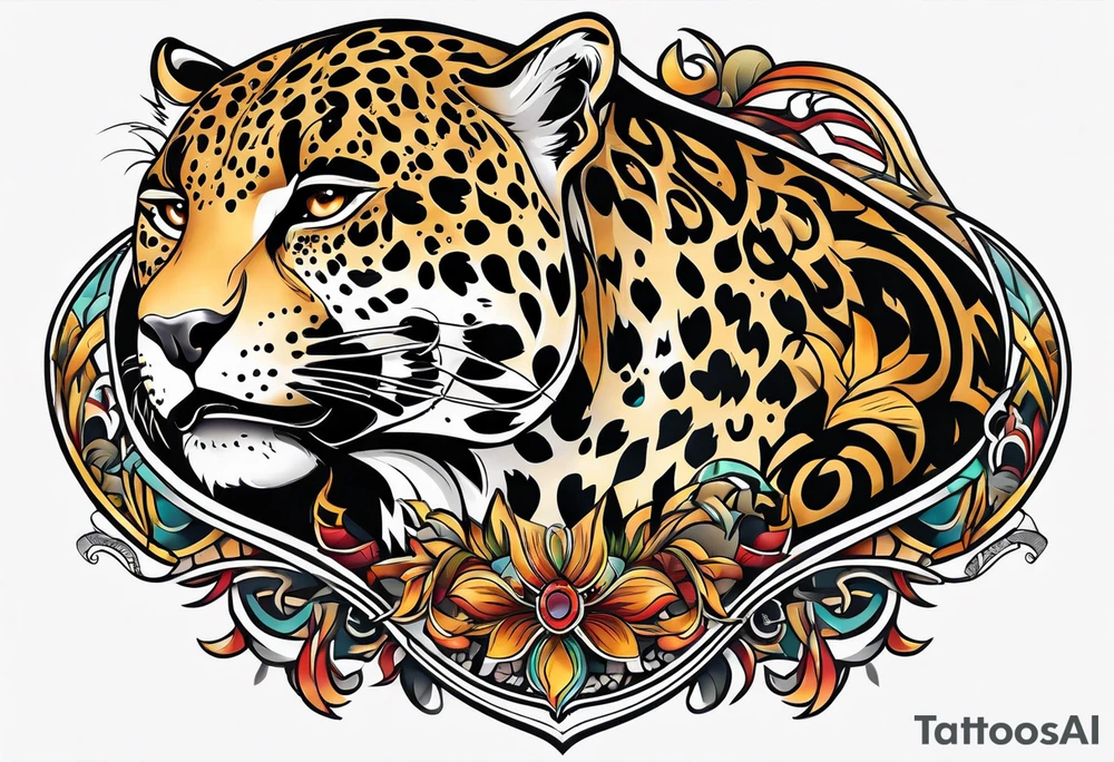 jaguar hunting tattoo idea