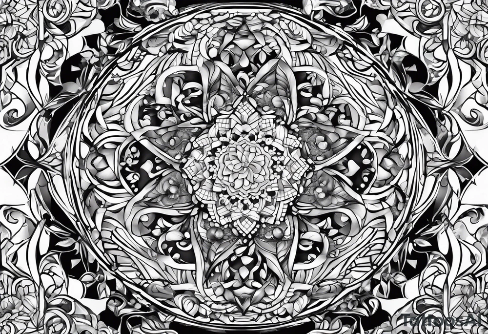 small I e crystal swirl tattoo idea