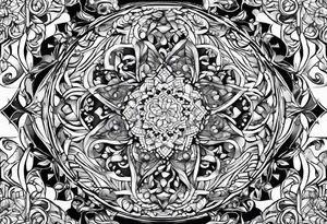 small I e crystal swirl tattoo idea