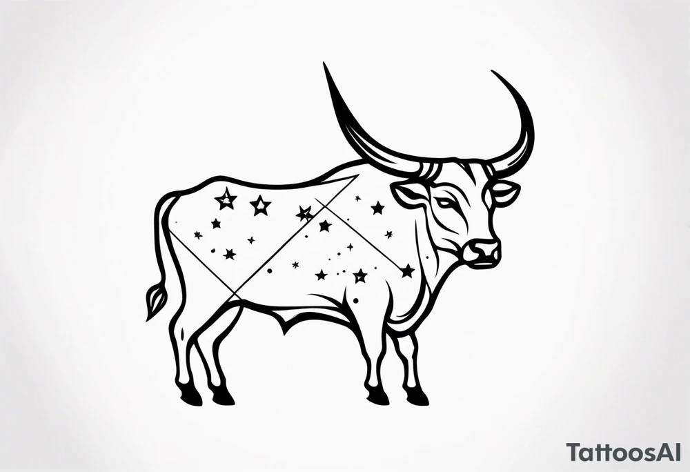 Stars taurus constellation tattoo idea