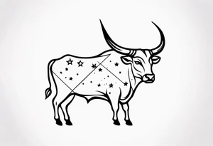 Stars taurus constellation tattoo idea