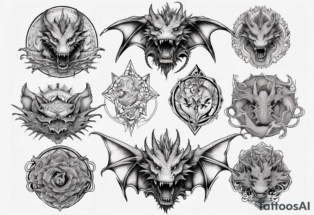 Dragons back piece tattoo idea