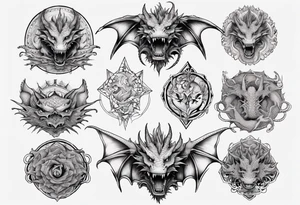 Dragons back piece tattoo idea