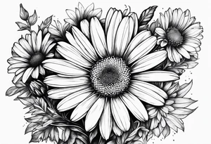 Daisy corner tattoo idea