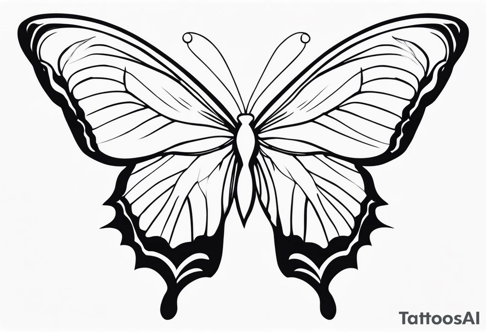 Uma borboleta delicada tattoo idea
