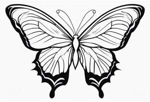 Uma borboleta delicada tattoo idea