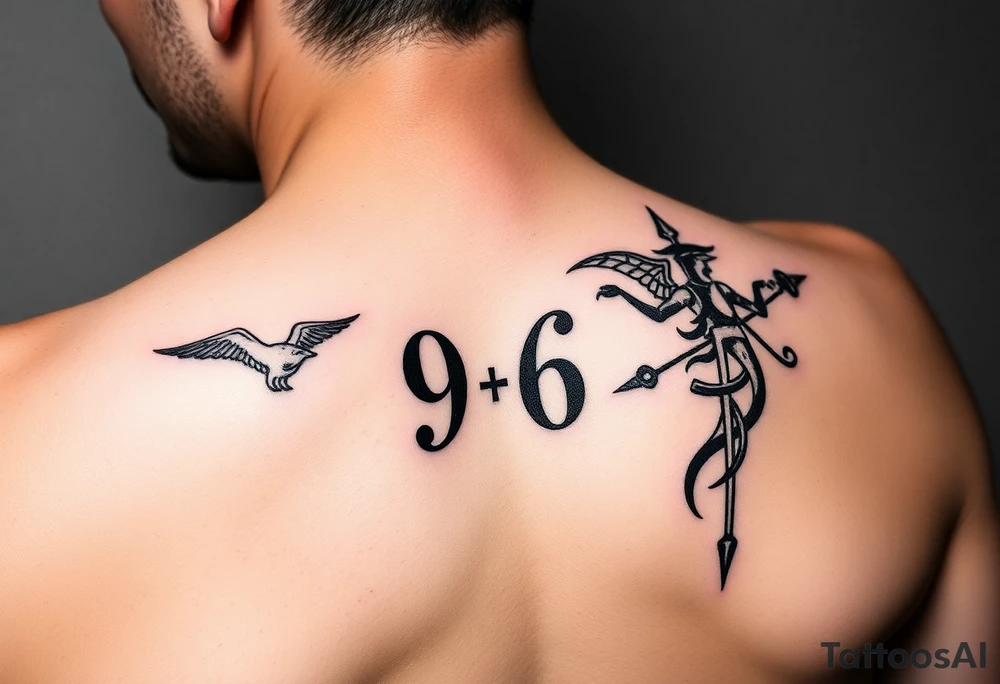 Best friends trying to stay positive even though both are at crossroads numbers 996 one is a Virgo and other is a sagittarius tattoo idea