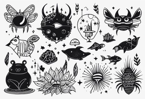 Tiny, weird, underground, creatures tattoo idea