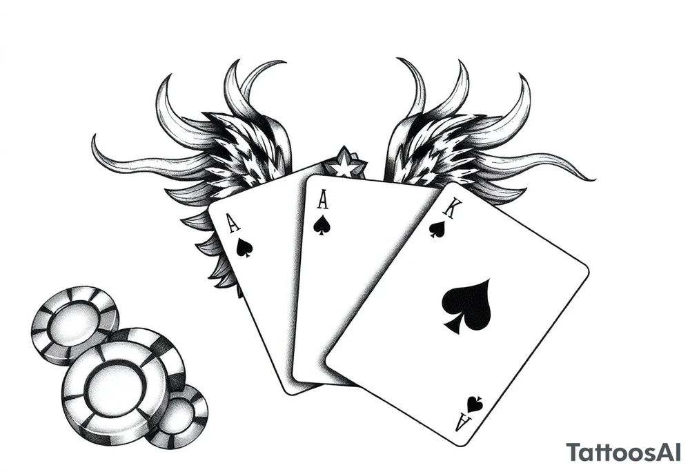 Poland symbol and poker cards Add casino money to it. tattoo idea