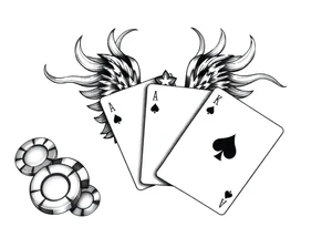 Poland symbol and poker cards Add casino money to it. tattoo idea