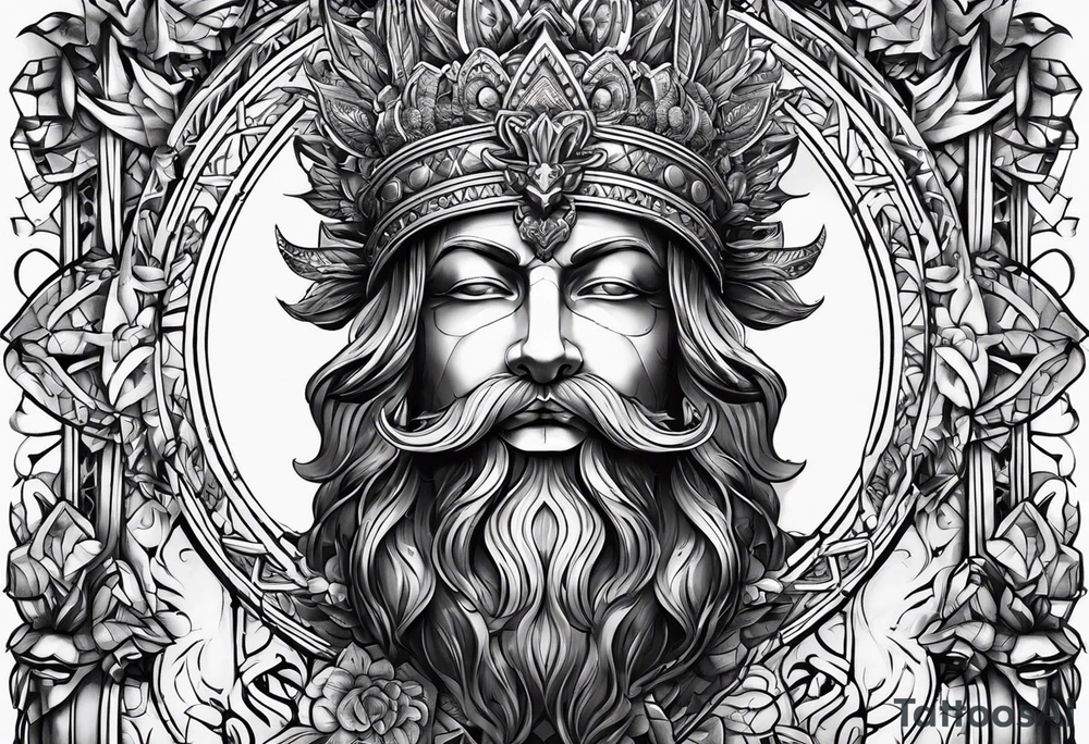 Statue kopf gebrochen tattoo idea