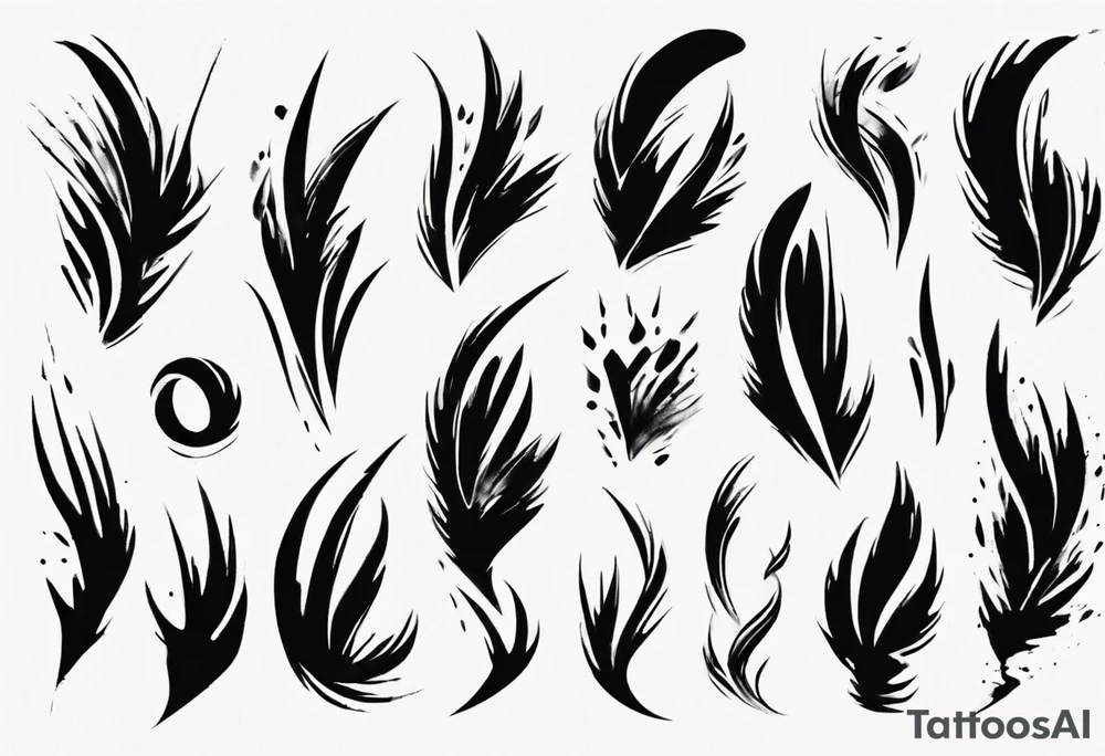 abstract Brush stroke tattoo idea