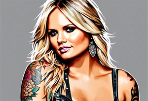 Miranda lambert with guitar tattoo idea