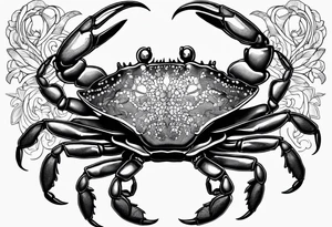 Crabs
en negro con numero 69 tattoo idea