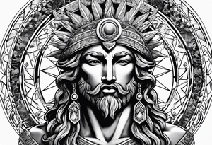 apollo
god of the sun 
with his bow tattoo idea