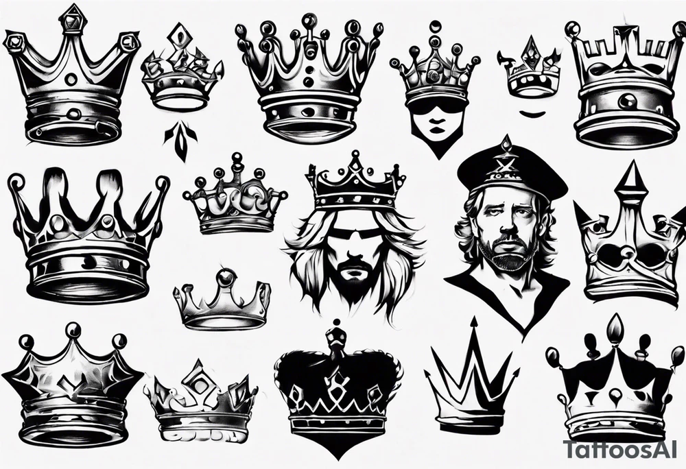 king crown tattoo idea